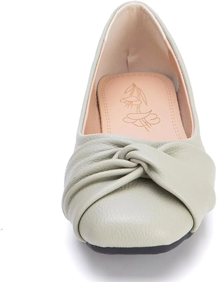 Ballet Flats for Womens Girls Square Toe Soft Comfortable Slip On Ballerina Walking Loafers Dress Shoes