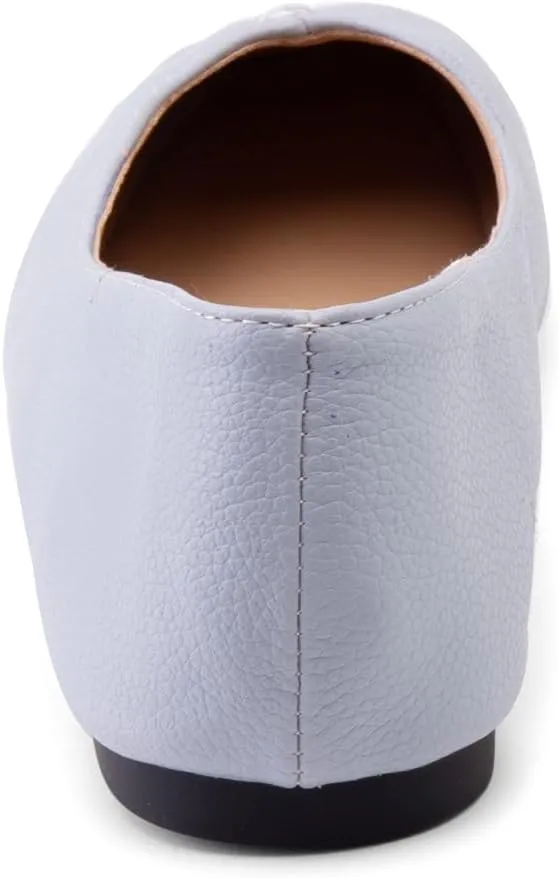 Ballet Flats for Womens Girls Square Toe Soft Comfortable Slip On Ballerina Walking Loafers Dress Shoes