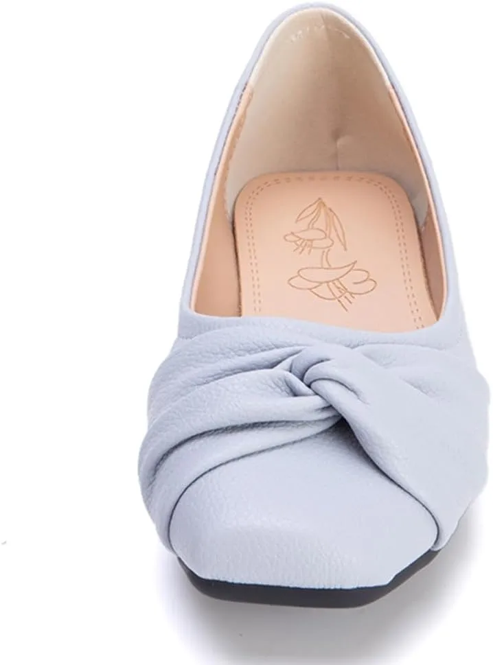 Ballet Flats for Womens Girls Square Toe Soft Comfortable Slip On Ballerina Walking Loafers Dress Shoes