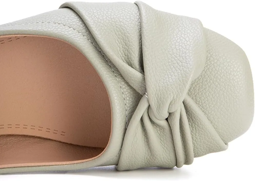 Ballet Flats for Womens Girls Square Toe Soft Comfortable Slip On Ballerina Walking Loafers Dress Shoes