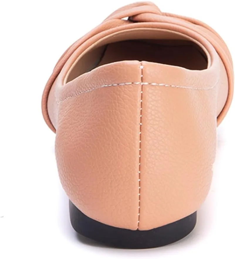 Ballet Flats for Womens Girls Square Toe Soft Comfortable Slip On Ballerina Walking Loafers Dress Shoes