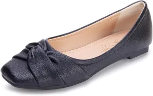 Ballet Flats for Womens Girls Square Toe Soft Comfortable Slip On Ballerina Walking Loafers Dress Shoes