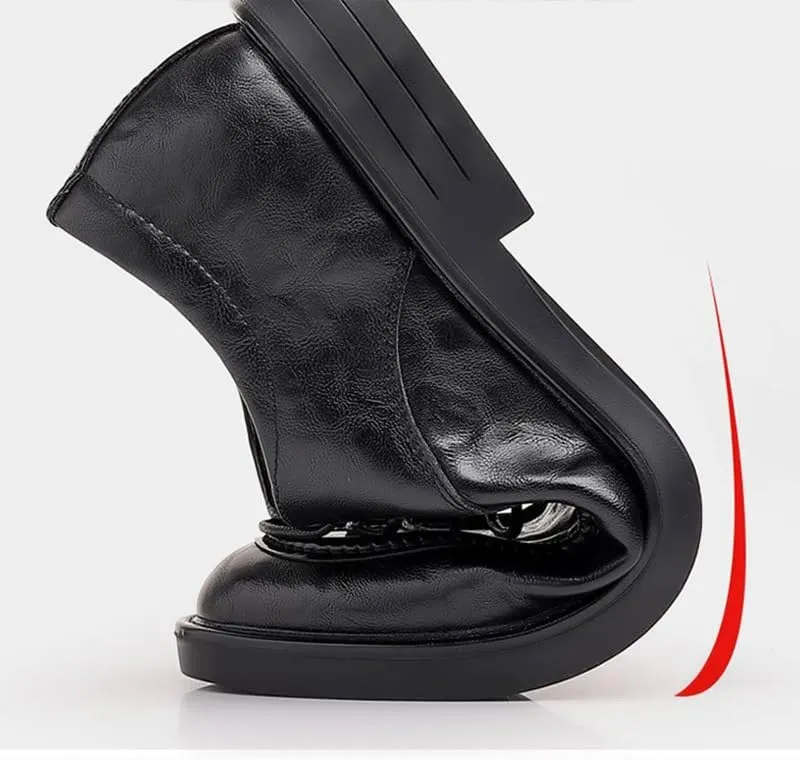 Casual Business Shoes for Men, Dress Shoes Lace Up Formal Black Patent Leather Brogue Shoes for Male Wedding Party Office Oxfords