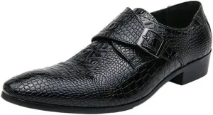 Casual Business Walking Shoes for Men Mens Monk Brogue Shoes Fashion Breathable Leather Black Soft Outdoor Casual Autumn Mules Dress Flats