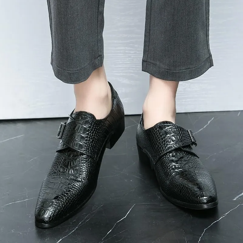 Casual Business Walking Shoes for Men Mens Monk Brogue Shoes Fashion Breathable Leather Black Soft Outdoor Casual Autumn Mules Dress Flats