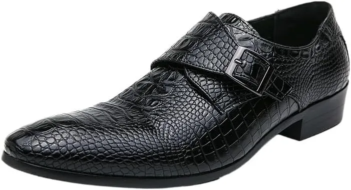 Casual Business Walking Shoes for Men Mens Monk Brogue Shoes Fashion Breathable Leather Black Soft Outdoor Casual Autumn Mules Dress Flats