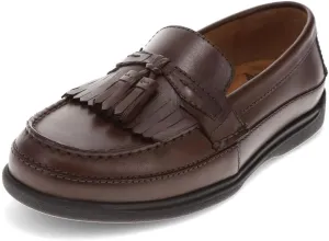 Dockers Mens Sinclair Leather Dress Casual Tassel Loafer Shoe, Chestnut, 10 M