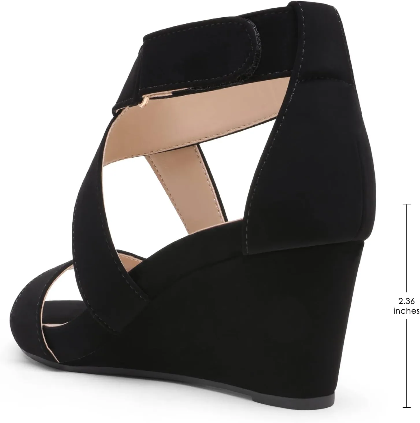 DREAM PAIRS Women's Ankle Strap Wedge Sandals, Comfortable Open Toe Summer Dress Shoes