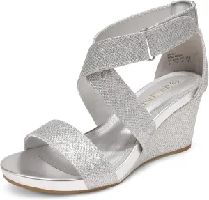 DREAM PAIRS Women's Ankle Strap Wedge Sandals, Comfortable Open Toe Summer Dress Shoes