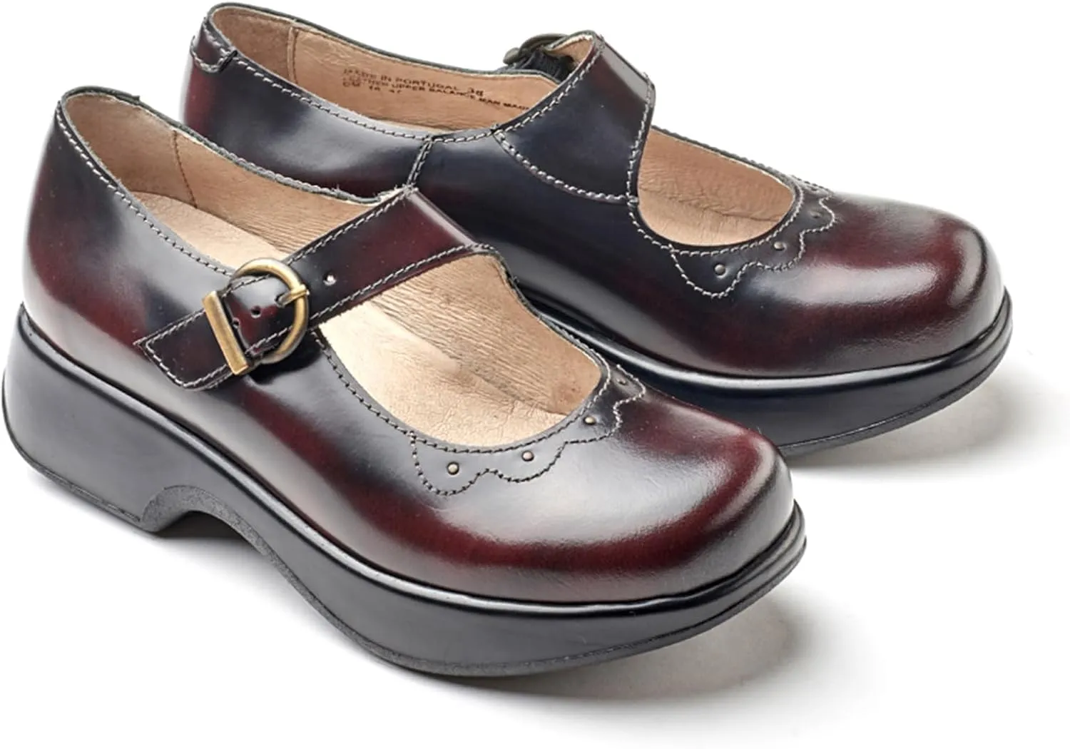 Dromedaris Womens Selma Comfort Mary-Jane Shoe - Arch Support   Rocker Bottom