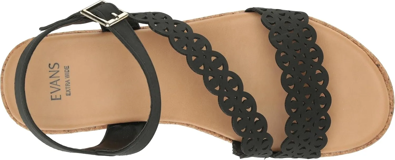 EVANS Women's Wide Fit Emma Flatform