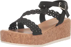 EVANS Women's Wide Fit Emma Flatform