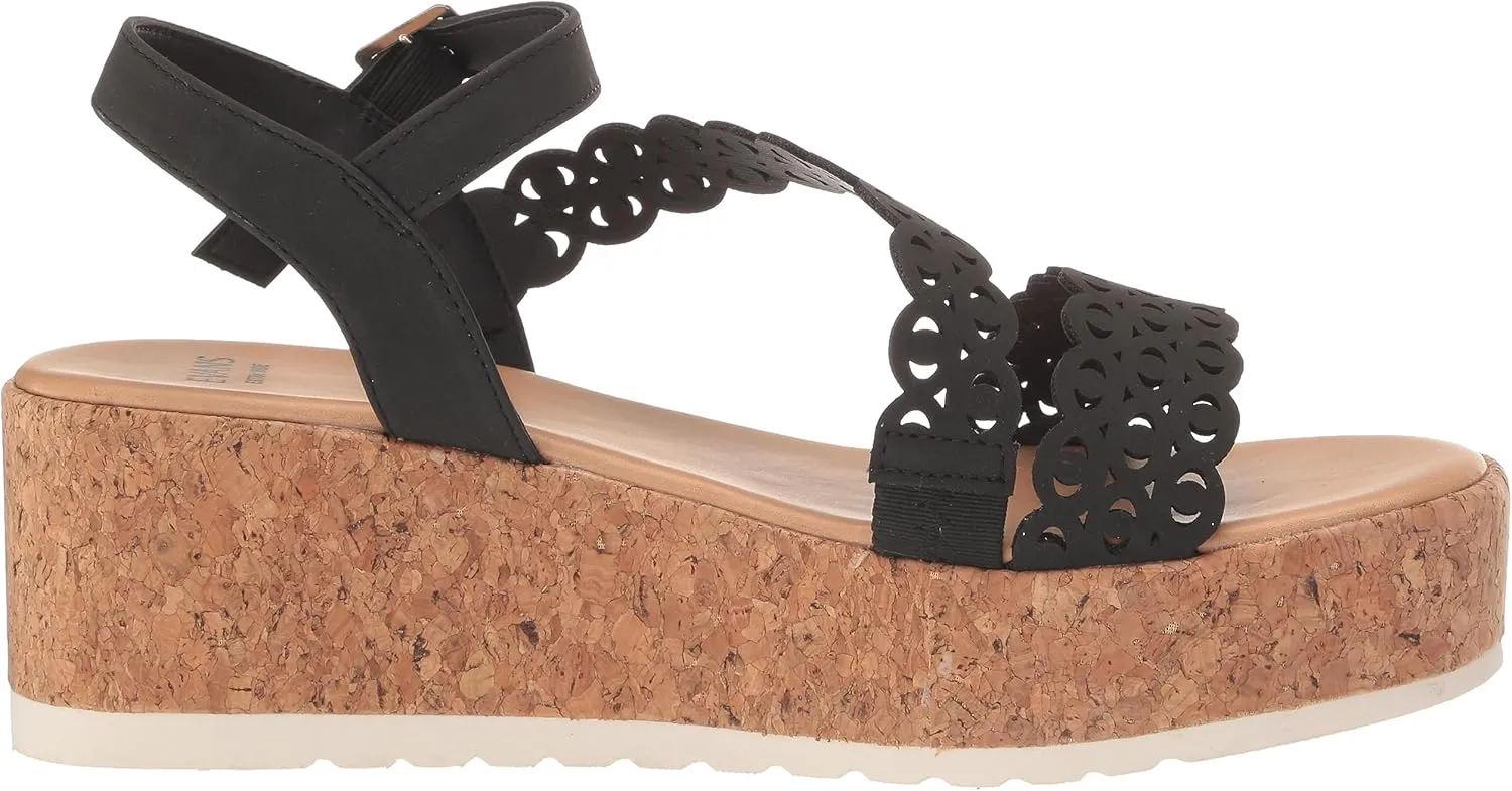 EVANS Women's Wide Fit Emma Flatform