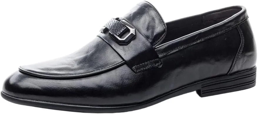 Fashion Business Loafer Leather Casual Sneakers for Mens Slip-On Shoes with Non-Slip Sole Classic Horsebit Tuxedo Wedding Shoes