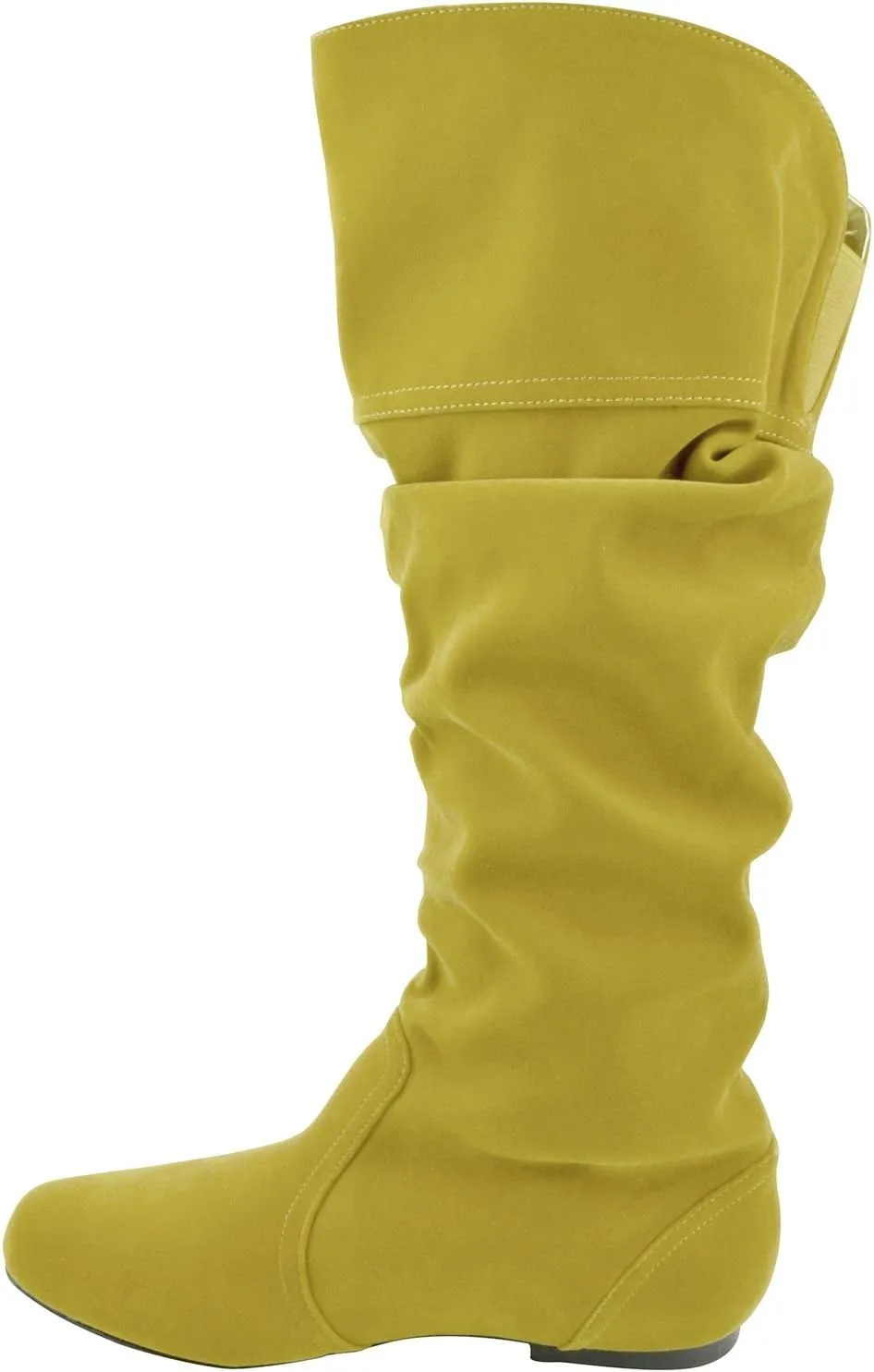 Fashion Knee High Perforated Women Boots Faux Leather