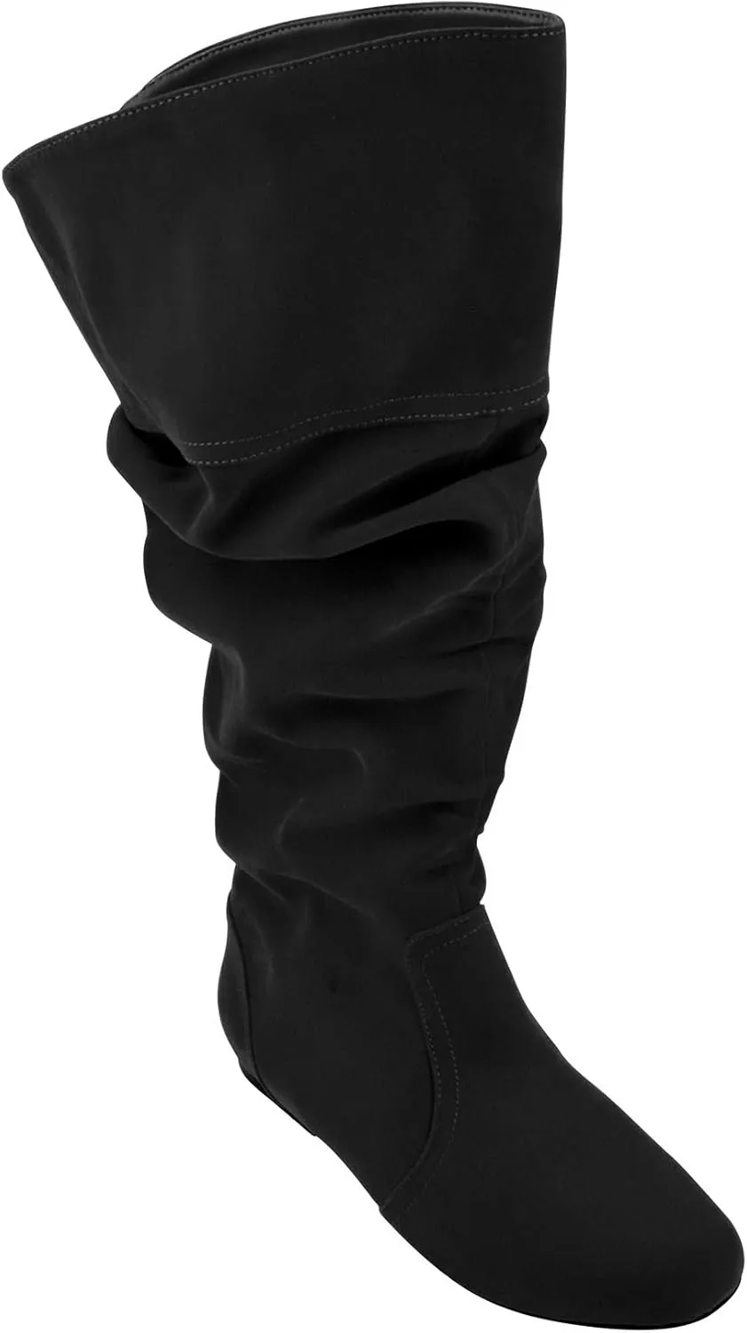 Fashion Knee High Perforated Women Boots Faux Leather