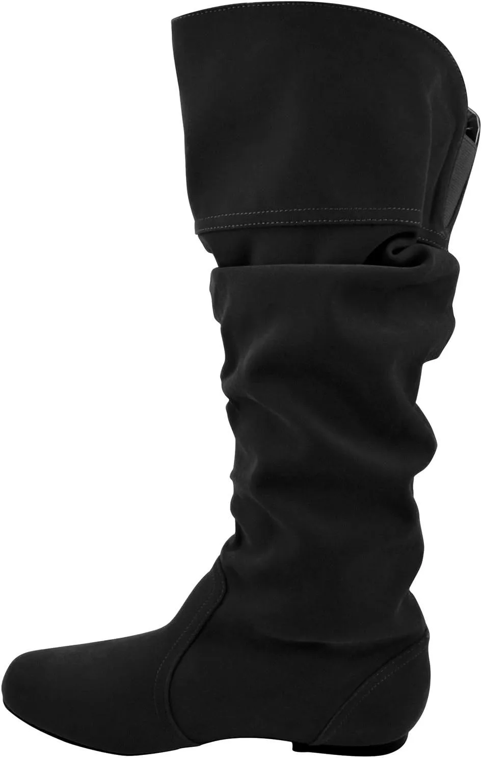 Fashion Knee High Perforated Women Boots Faux Leather