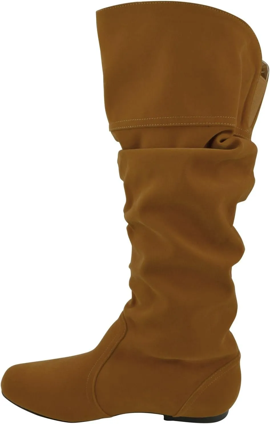 Fashion Knee High Perforated Women Boots Faux Leather
