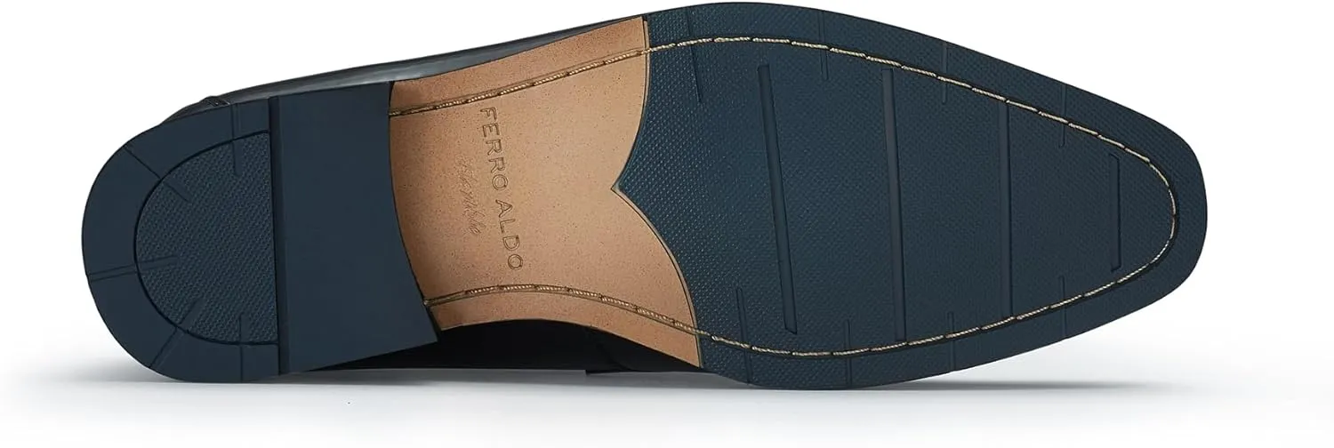Ferro Aldo Alvin MFA19696 Men's Plain Square-Toe Derby Dress Shoes