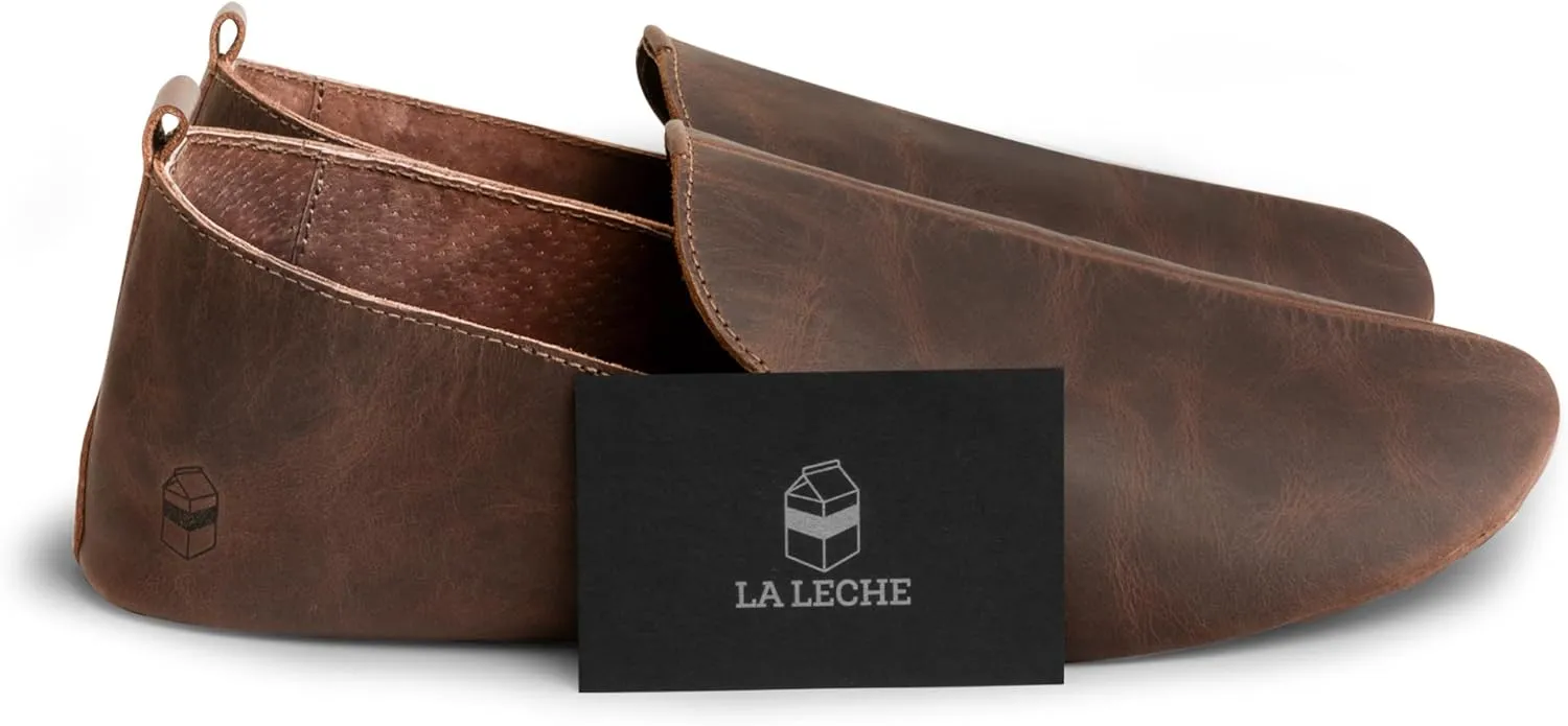 La Leche, Traditional Babouche Slippers for Men, Indoor Slippers, Full Grain Leather, Handmade