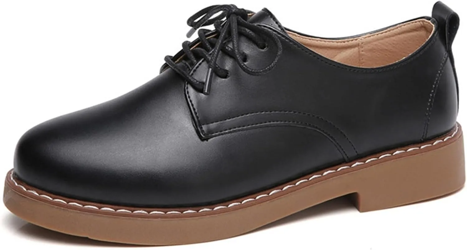 Loafers for Women Genuine Leather Women’s Casual Lace-Up Flat Sneakers Stylish and Comfortable Everyday Footwear