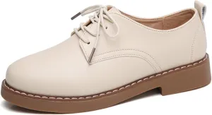 Loafers for Women Genuine Leather Women’s Casual Lace-Up Flat Sneakers Stylish and Comfortable Everyday Footwear