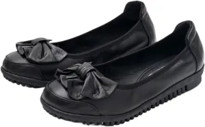 Loafers for Women Ladies Genuine Leather Slip-On Flats with Soft Bow Comfortable Women’s Shoes for Everyday Wear