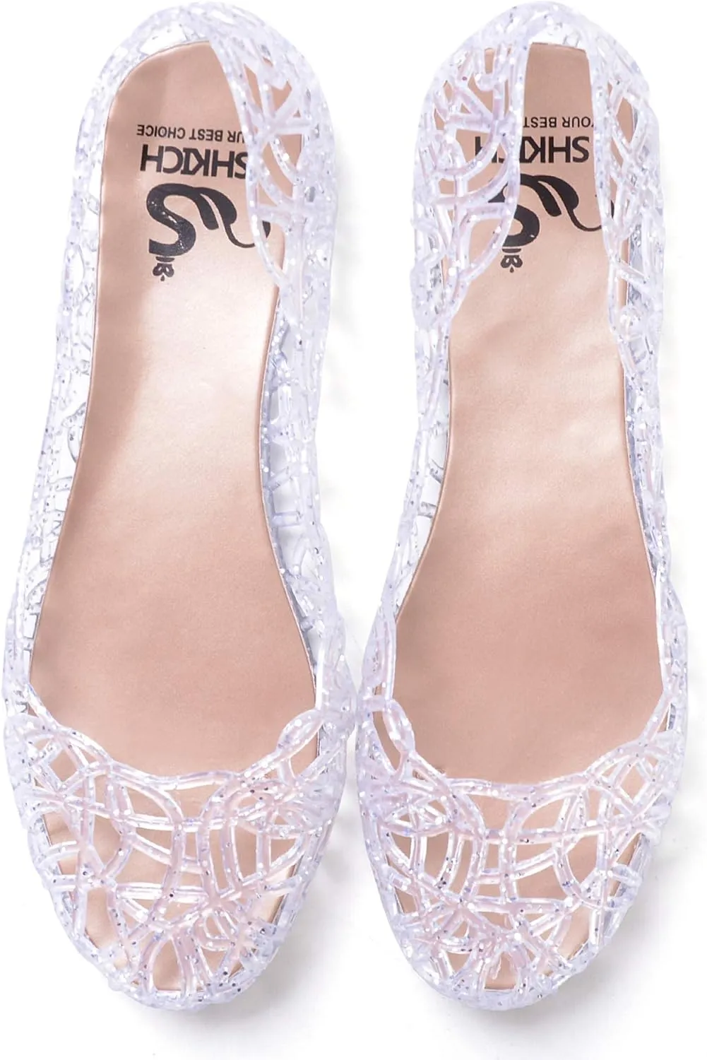 LUXINYU Women's Bird Nest Jelly Ballet Flats Hollow Out Sandals Flat Slip On Loafers