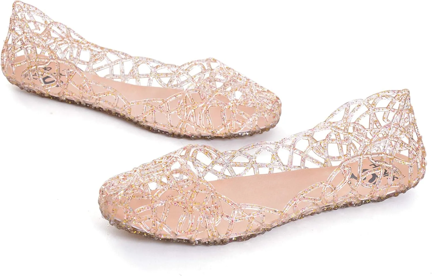 LUXINYU Women's Bird Nest Jelly Ballet Flats Hollow Out Sandals Flat Slip On Loafers