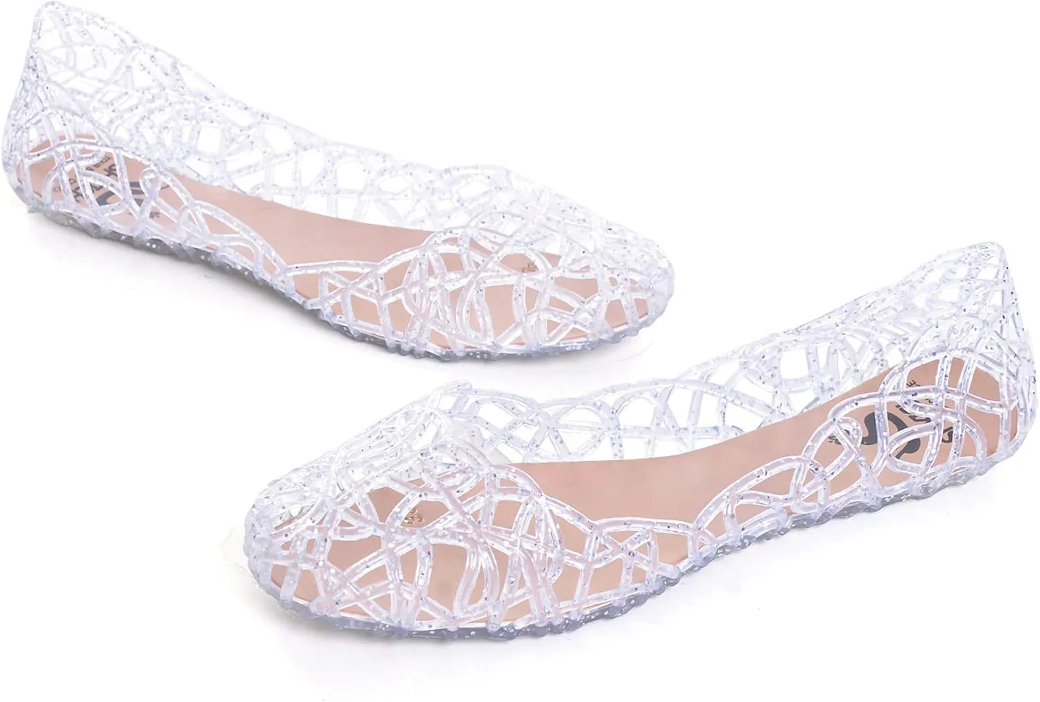 LUXINYU Women's Bird Nest Jelly Ballet Flats Hollow Out Sandals Flat Slip On Loafers