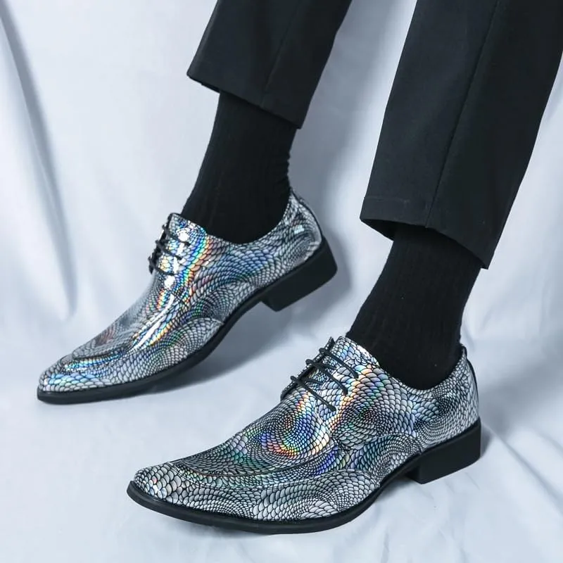 Luxury Men's Brogue Shoes, Men Suit Pointed Toe Shoes, Casual Formal Business Leather Shoes, Italian Men Wedding Shiny Dress Shoes