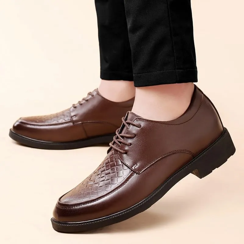 Men Fashion Casual Loafers, PU Leather Casual Shoes, Lace-up Men Dress Shoes, All-Match Brogue Shoes, Spring Classic Male Outdoor