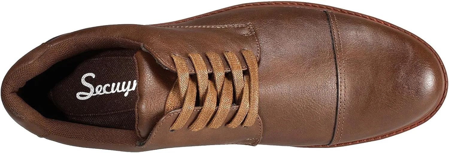 Men's Dress Shoes Classic Casual Oxfords Shoes for Men Brogues Wing Tips Lace Up Punched Round Toe
