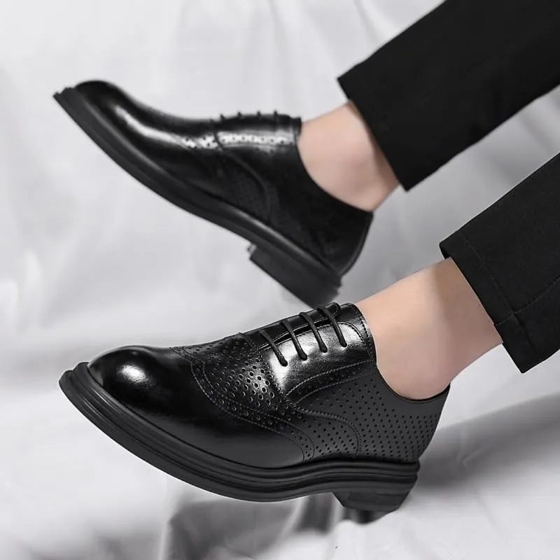 Men's Dress Shoes Classic Lace Up Formal Tuxedo Derby Shoes Patent Leather Business Oxford Shoes for Men