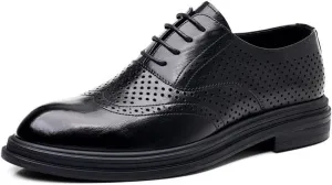 Men's Dress Shoes Classic Lace Up Formal Tuxedo Derby Shoes Patent Leather Business Oxford Shoes for Men
