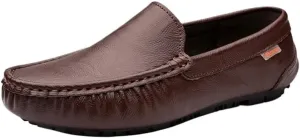 Men's Hands Free Slip On Walking Leather Shoes Loafers for Summer Outdoor Driving & Walking Men's Loafers