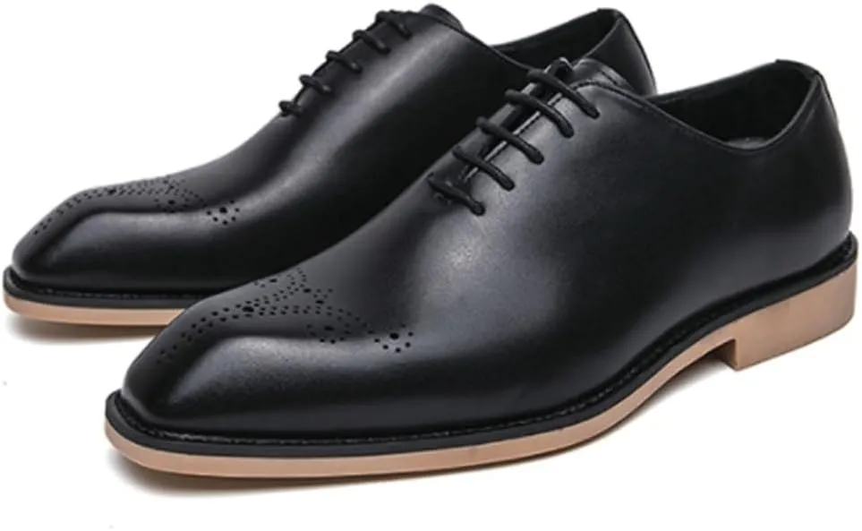 Men's Lace-up Dress Brogue Shoes Daily Office Working Oxford Shoes Classic Casual Orthopedic Leather Shoes