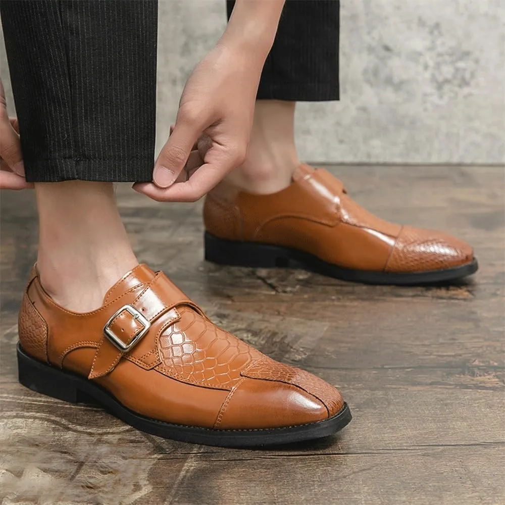 Men's Leather Formal Shoes Luxury Business Casual Brogue Shoes Winter Wedding Fashion Trend Shoes for Men Oxfords Dress Shoes