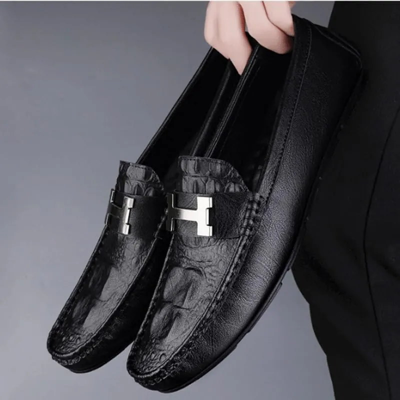 Men's Loafers Flat Boat Shoes for Driving Walking Wedding Outdoor Indoor Size Mens Genuine Leather Casual Shoes