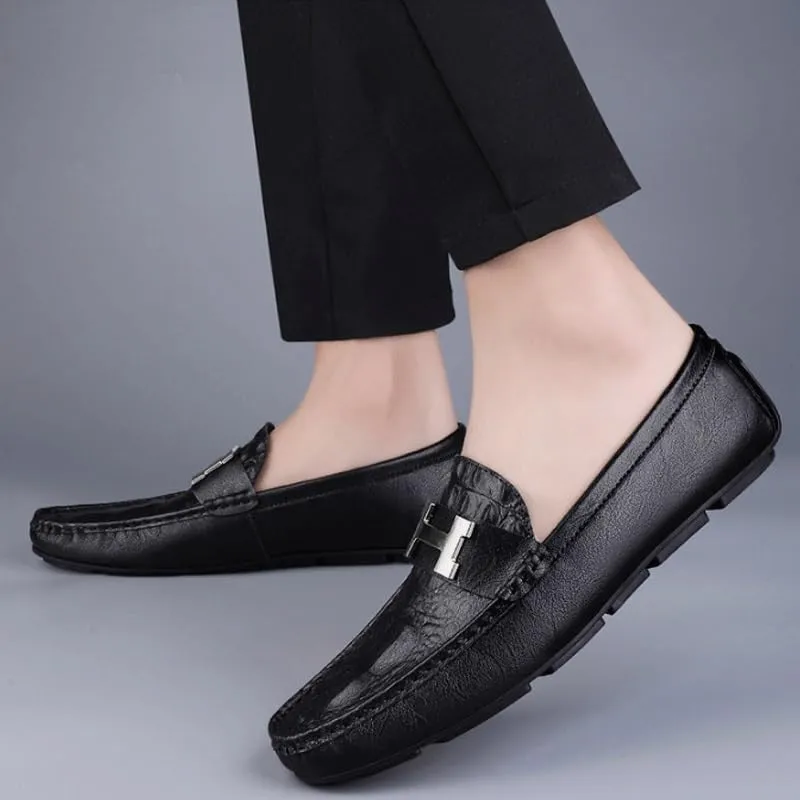 Men's Loafers Flat Boat Shoes for Driving Walking Wedding Outdoor Indoor Size Mens Genuine Leather Casual Shoes
