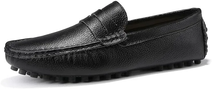 Men's Loafers Shoes Square Toe PU Leather Penny Driving Loafers Comfortable Resistant Anti-Slip Walking Prom Slip On