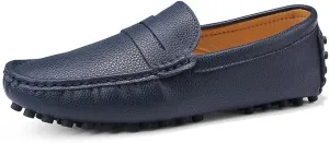 Men's Loafers Shoes Square Toe PU Leather Penny Driving Loafers Comfortable Resistant Anti-Slip Walking Prom Slip On