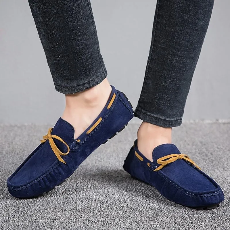 Men's Loafers Shoes Square Toe Vegan Leather Boat Driving Loafers Anti-Slip Resistant Lightweight Party Prom Slip On