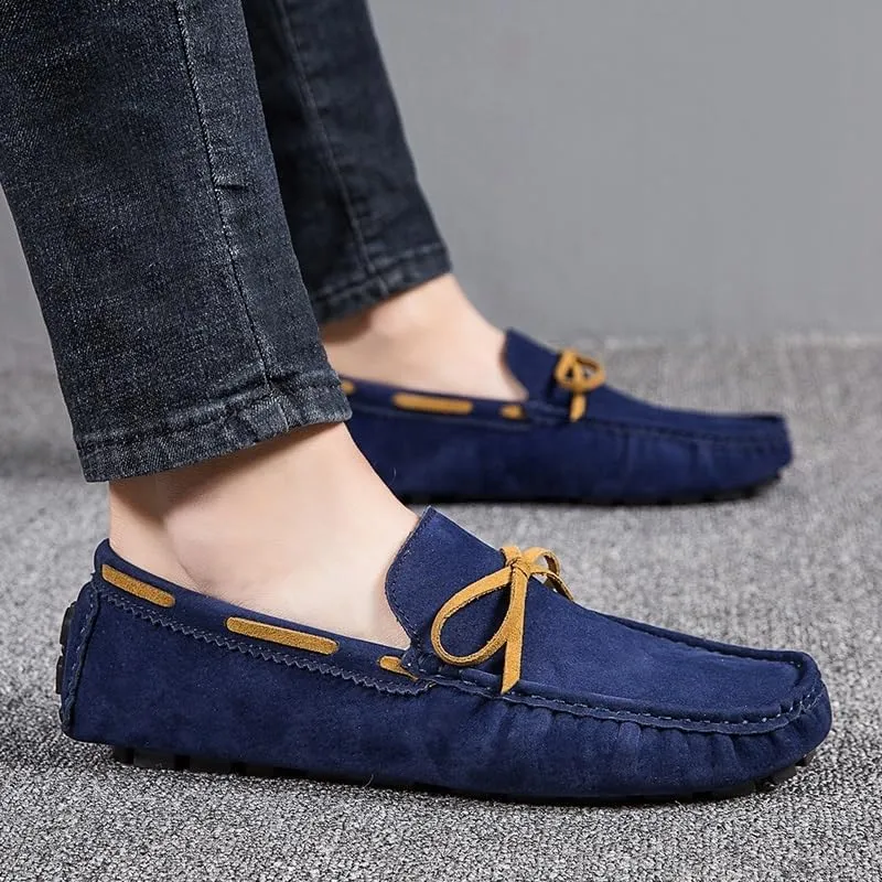Men's Loafers Shoes Square Toe Vegan Leather Boat Driving Loafers Anti-Slip Resistant Lightweight Party Prom Slip On