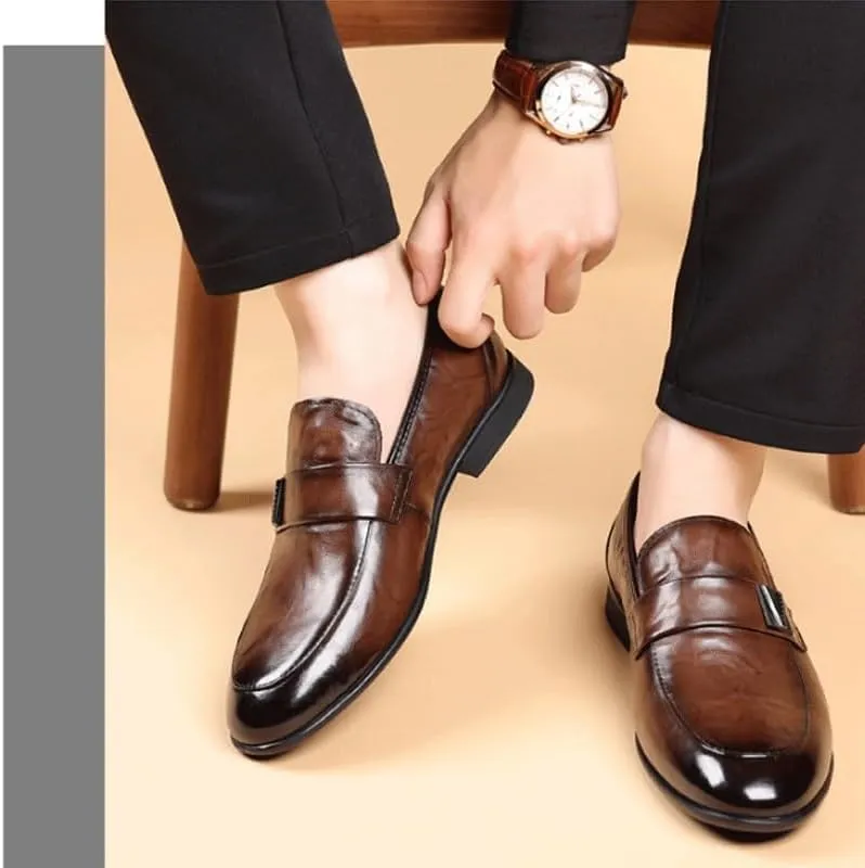 Men's Loafers Slip-On Shoes with Non-Slip Sole for Driving Walking Wedding Outdoor Indoor Size