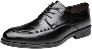Men's Oxford Dress Shoes  Stylish Leather Lace-Up Brogue Shoes for Business, Casual, Office, Wedding & Party Wear