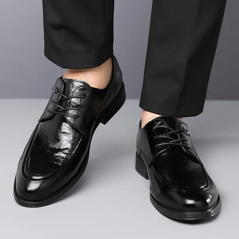Men's Oxford Dress Shoes  Stylish Leather Lace-Up Brogue Shoes for Business, Casual, Office, Wedding & Party Wear
