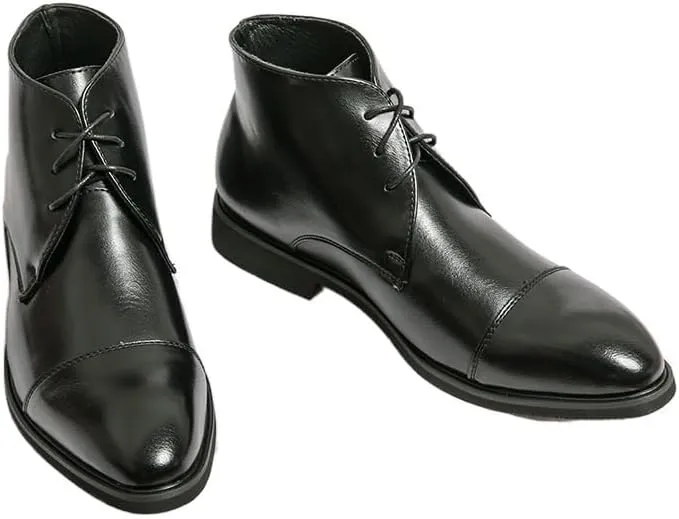 Men's Patent Leather Low Chunky Heel Chelsea Boots Fashion High Gloss Slip-on Business Dress Oxford Boots for Wedding Prom Party Business Work