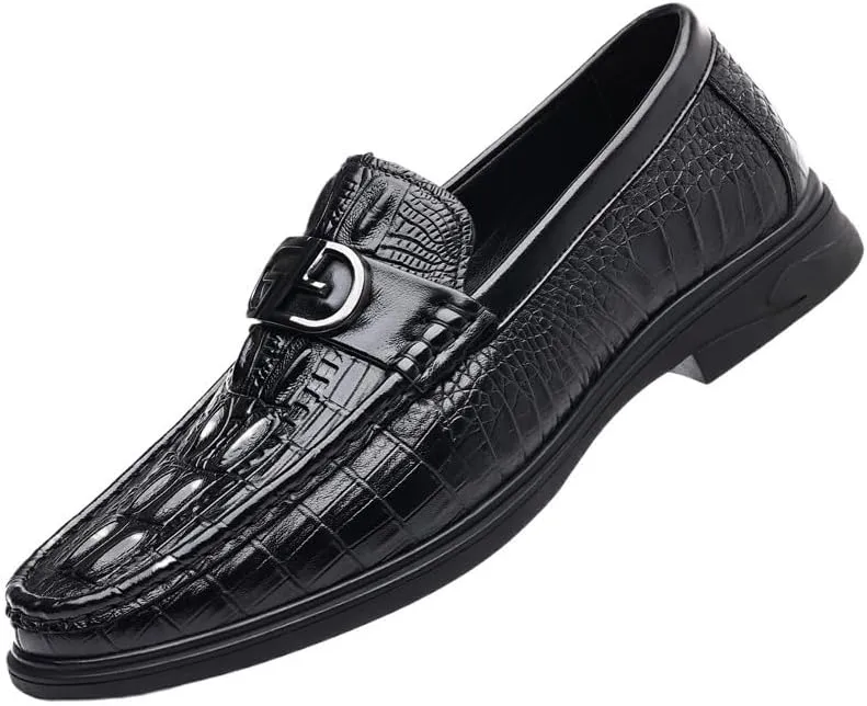 Men's Pattern Leather Platform Slip On Tassel Loafers Men Cutout Mesh Handmade Flat Casual Loafers