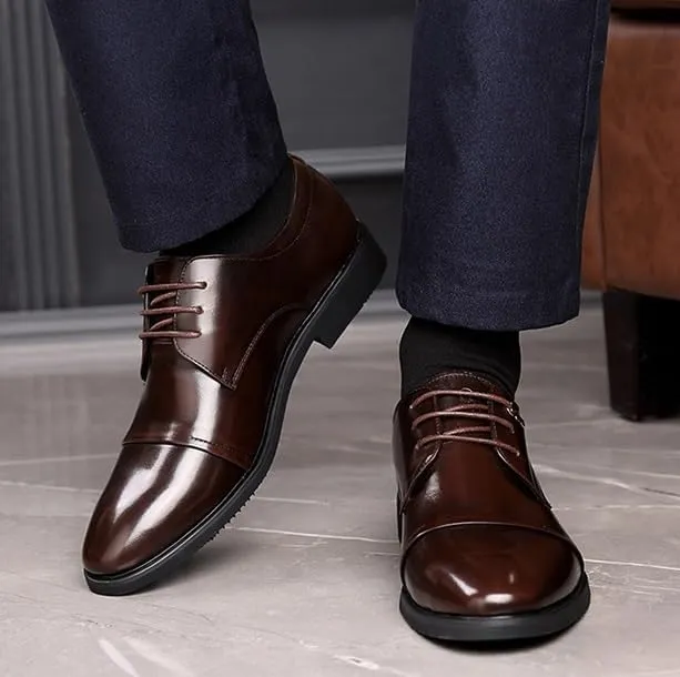 Men's Shiny Patent Leather Dress Shoes Mens Comfortable Tuxedo Shoes Formal Derby Shoes Slip On Loafer Shoes Business Working Leather Shoes